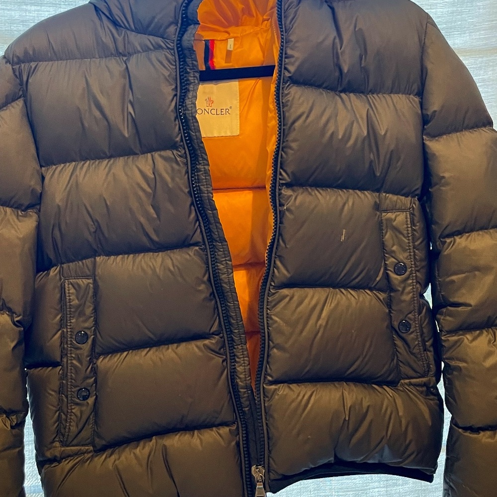 Army Green Boys Moncler Puffer Jacket